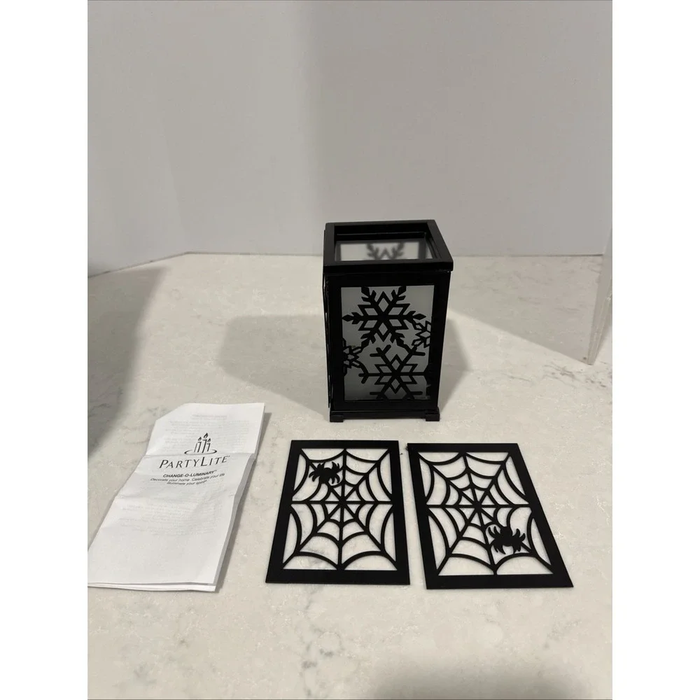 PartyLite Candle Holder with 6 plates P91087, New. Changeable Plates, Magnetic